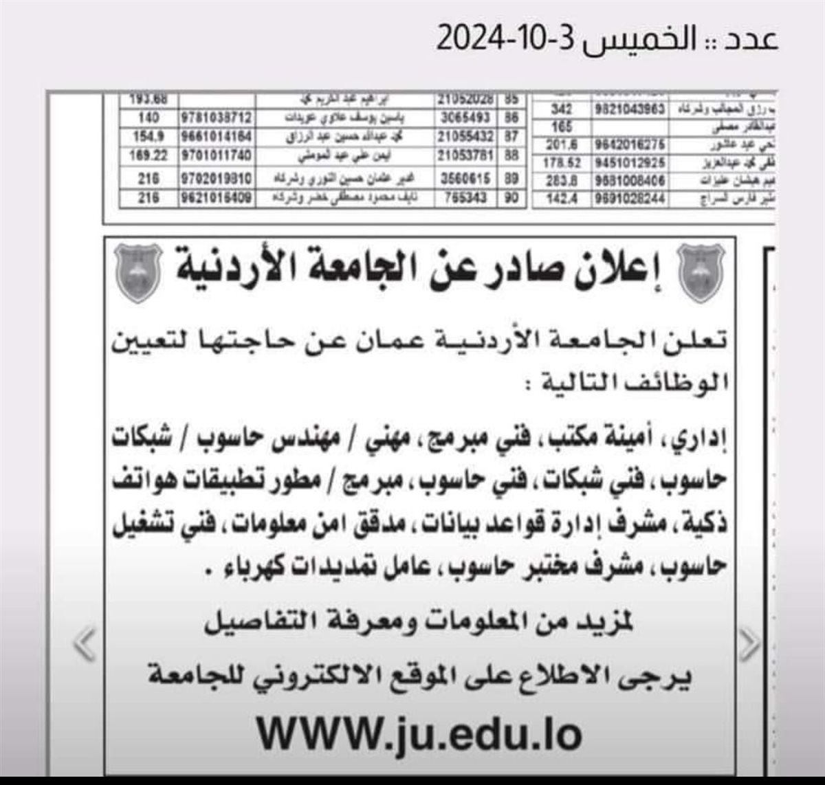 الجامعة الأردنية