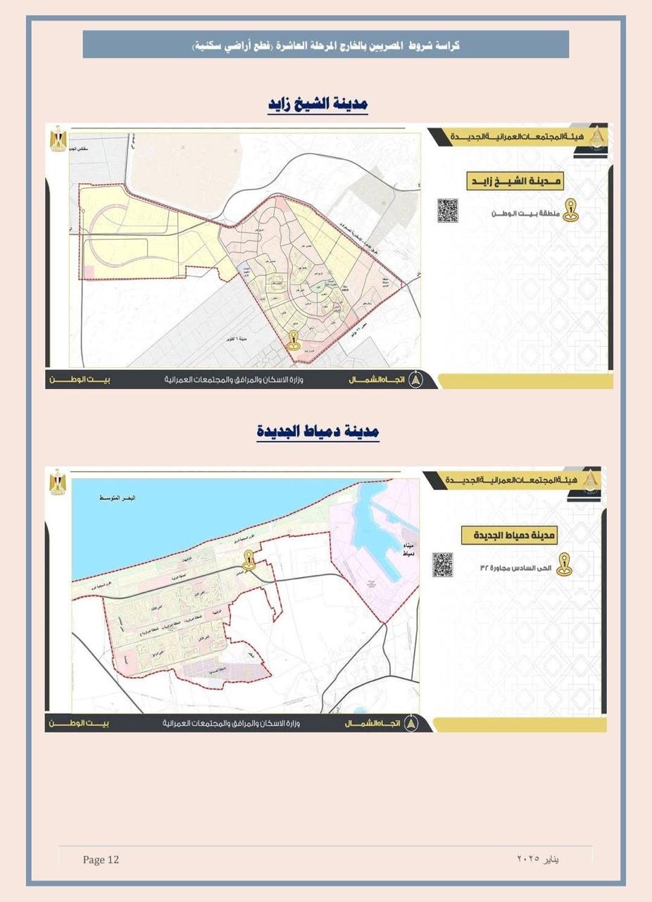 كراسة شروط بيت الوطن المرحلة العاشرة 