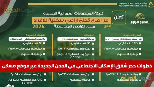 حجز شقق الإسكان الاجتماعي 2024